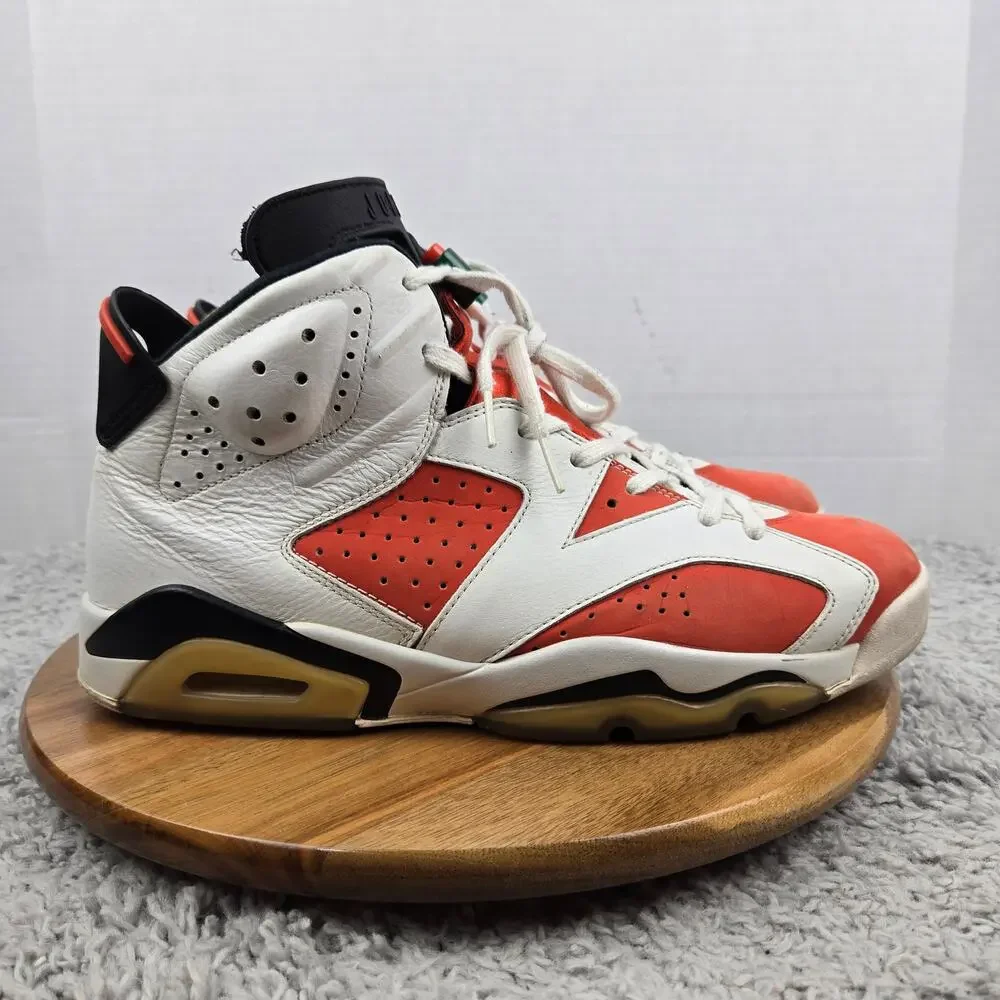 Jordan 6 Retro Men 11 Gatorade Like Mike White Daily Athletic Sneaker 384664-145